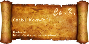Csibi Kornél névjegykártya
