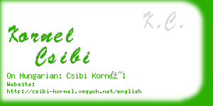 kornel csibi business card